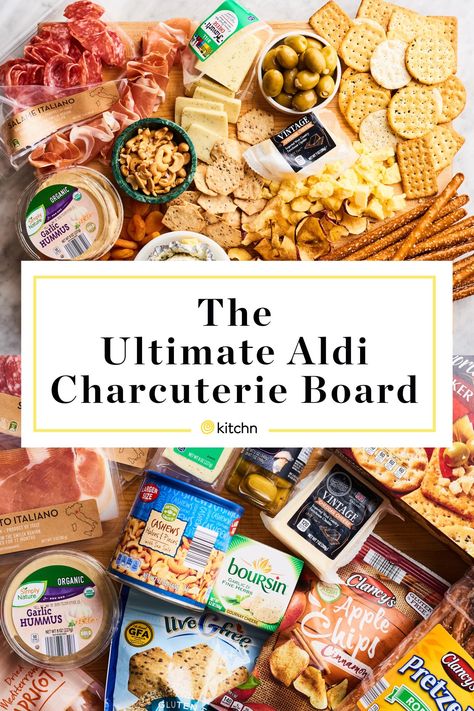 A meat and cheese platter is an easy, no-cook way to start any occasion. While Aldi is known for its budget buys, it also stocks high-quality meats and cheeses. This charcuterie board has all the essentials for whatever event you have, from holiday parties to game day spreads. Aldi Finger Foods, Charcuterie Board From Aldis, Aldi Charcuterie Board Ideas, Budget Charcuterie Board, Charcuterie Ingredients, Aldi Charcuterie Board, Aldi Charcuterie, Meat And Cheese Platter, Charcuterie Board Meats