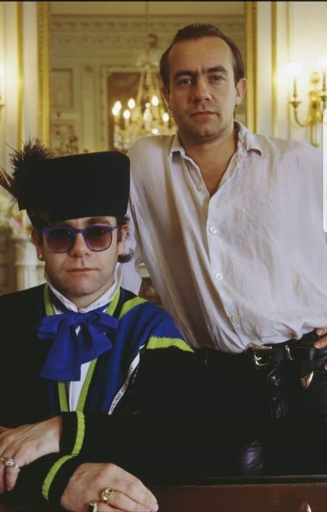 Elton John and Bernie Taupin by Terry O'Neill 1987 Elton John Costume, Bernie Taupin, Crocodile Rock, Goodbye Yellow Brick Road, Terry O Neill, Captain Fantastic, Candle In The Wind, Paris Pictures, By Terry