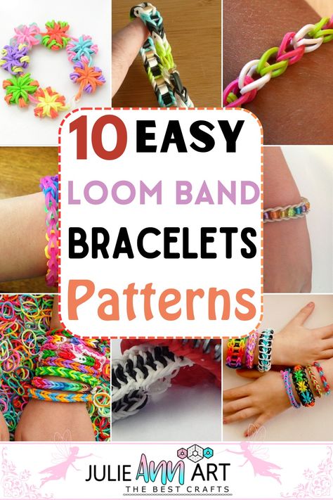 Basic Rainbow Loom Bracelet, How To Use Rainbow Loom Board, How To Make Rubberband Bracelets, Rainbow Loom Bracelets Easy Without Loom, Happy Loom Bracelet Patterns, Rubberband Loom Patterns, Loom Keychain Rubber Bands, Simple Rainbow Loom Bracelets, Rubber Band Loom Tutorial