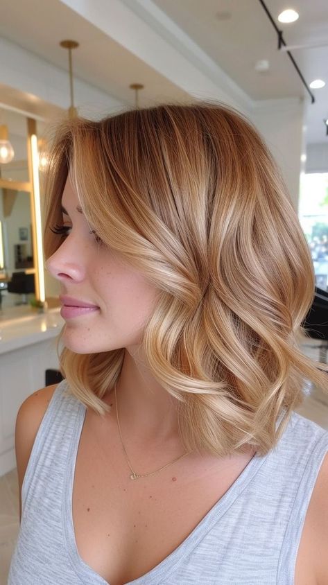 Oval Face Hairstyle, Hairstyles 15, Hairstyles For Oval Faces, 15 Hairstyles, Copper Blonde Hair Color, Vanilla Blonde, Copper Blonde Hair, Inspiring Hairstyles, Fall Blonde Hair