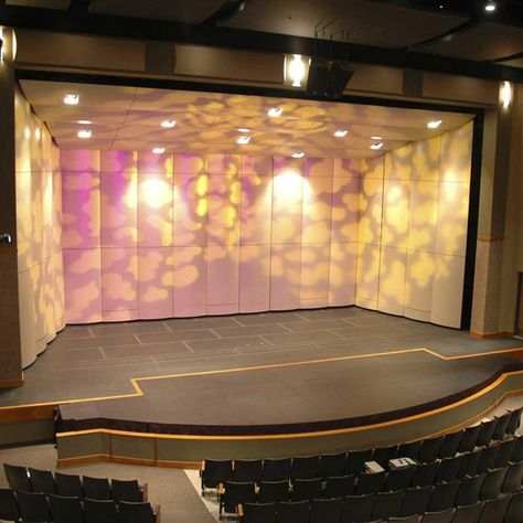 Proscenium Stage, Diy Stage, Stage School, Modern Theatre, Portable Stage, Auditorium Seating, Theatre Interior, Pipe Organ, Performance Stage