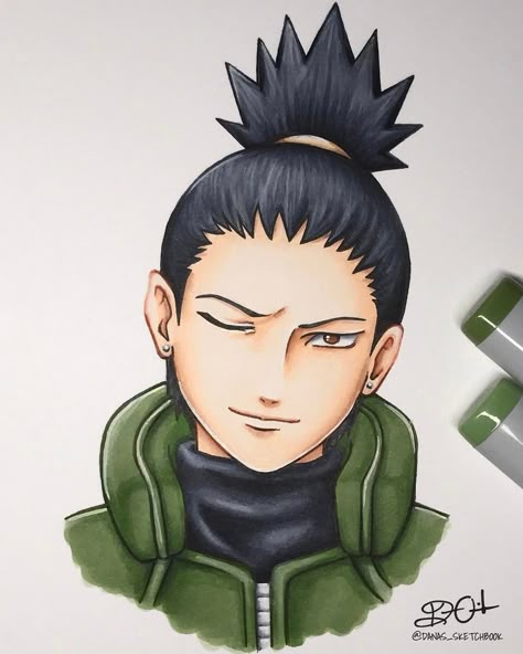 Just uploaded a quick video of me coloring Shikamaru ❤ Link in bio 🤓 - - - And I know it's late but thank you so much for 60k+ everyone!… Shikamaru Sketch, Shikamaru Drawing, Naruto Drawings Easy, Naruto Painting, Naruto Sketch Drawing, Naruto Sketch, Anime Drawing Books, Naruto Drawings, Anime Canvas Art