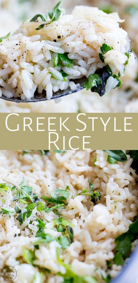 Greek Pilaf, Greek Style Rice, Greek Rice Pilaf, Greek Rice, Greek Dinners, Lunch Prep, Chicken Souvlaki, Side Dishes For Chicken, Rice Side