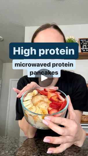 High Protein Microwave Breakfast, Protein Pancakes For One, Pancake Protein Bowl, Pancake Bowl Microwave, Kodiak Microwave Pancake, Kodiak Pancake Mix Recipes Microwave, Protein Pancake Bowl Microwave, Kodiak Breakfast Recipes, Pancake In A Bowl