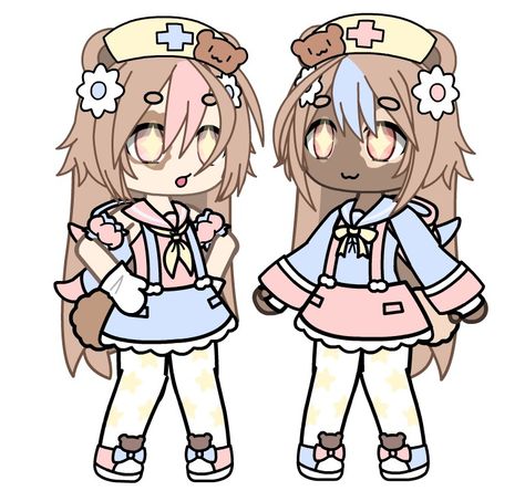 Gacha Twins Outfits, Twins Gacha Life, Free Gacha Life Oc Twins, Gacha Twins Oc, Gacha Club Twin Outfits, Matching Gacha Life Outfits, Twin Ocs, Gacha Life Sleep Outfits, Cool Text Symbols