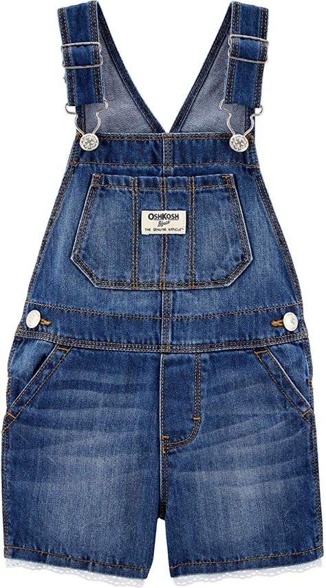 Overalls Denim, Oshkosh Baby, Girls Overalls, Denim Jumper, Overalls Pants, Kids Wardrobe, Floral Denim, Girls World