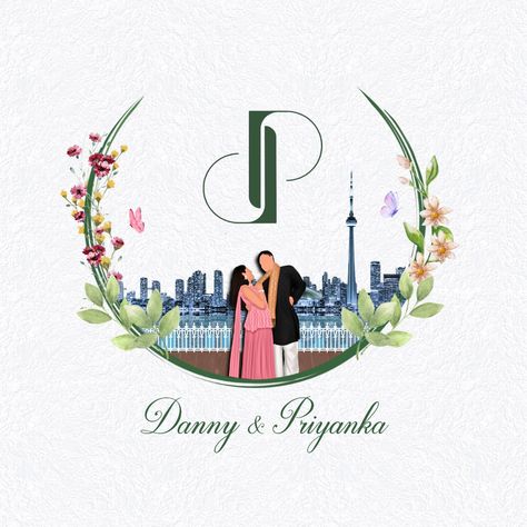 From Toronto with Love: Celebrating a Lifetime of Happiness Together 😍 When we design monogram we especially try to bring essence of couple [wedding logo, wedding monogram, logo, unique logo, story based logo] #wedding #weddingcard #weddinginvitations #weddinglogo #logo #storybasedlogo #mindseyeillustration #illustration #caricature #illustrationartists Wedding Invitation Logo, Indian Wedding Logo, Couple Logo Wedding, Couple Monogram, Indian Wedding Couple Illustration, Wedding Logo Inspiration, Wedding Monogram, Indian Couple Illustration Engagement, Illustrated Indian Wedding Invitations