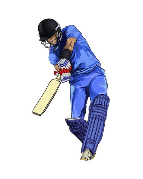 Sport Drawing Ideas Art, Cricket Drawing, Playing Cricket, Cricket Logo, Cricket Poster, Cricket Player, Sports Drawings, Sports Painting, Drawing Realistic