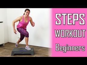 20 Minute Steps Workout Routine for Beginners - Stepper Exercises At Home - YouTube Stepper Exercises, Steps Workout, Step Aerobic Workout, Workout Routine For Beginners, Step Up Workout, Beginners Cardio, Stepper Workout, Step Aerobics, Beginner Workouts