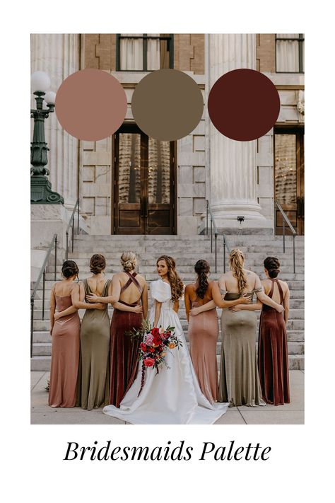 Tampa Wedding Photography Armature Works Wedding Bold Jewel Toned Wedding Inspiration Bridesmaids Palette Bridesmaids Dresses Sunset Color Palette Bridesmaids, Bridesmaids Palette, Muted Sunset Color Palette Wedding, Multple Colored Bridesmaid Dress Fall, Revelry Bridesmaid Dresses Cinnamon Rose Satin, Bhldn Bridesmaid Dress Sedona Sunset, Bridesmaid Palette, Jewel Toned Wedding, Soft Autumn Palette