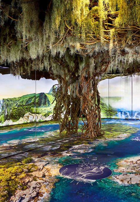 Immersive exhibition ‘Arcadia Earth’ inspires New Yorkers to save the environment Jenny Offill, Immersive Exhibition, Aquarium Inspiration, Cave Images, Poetic Photography, Save The Environment, Sensory Art, Nyc Art, Mystical Forest