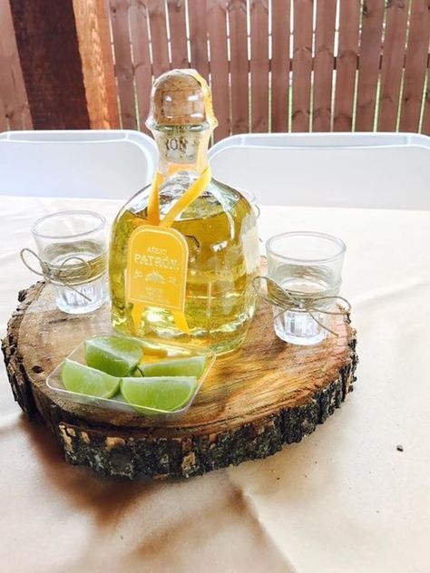 Patron Centerpiece, 21st Party Centerpieces, 50th Birthday Party Decorations For Men Centerpieces, Tejano Party Theme, 50th Birthday Party Ideas For Men Cowboy, Alcohol Centerpieces Parties, Tequila Bottle Centerpiece Ideas, Western Centerpiece Ideas For Men, Tequila Centerpiece Ideas For Men