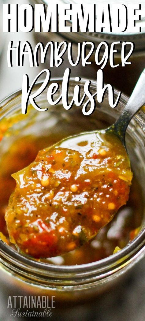 Hamburger Relish Recipe, Hamburger Relish, Homemade Relish, Zucchini Relish Recipes, Chow Chow Relish, Hot Dog Relish, Relish Sauce, Zucchini Relish, Relish Recipe