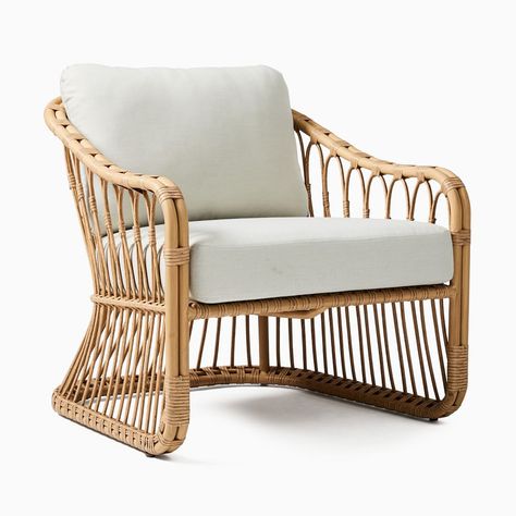 Tulum Lounge Chair | West Elm Patio Lounge Furniture, Outdoor Furniture Ideas, Modern Outdoor Chairs, Outdoor Furniture Set, Rattan Outdoor, Outdoor Lounge Chair, Chair Side Table, Rattan Chair, Lounge Chair Outdoor