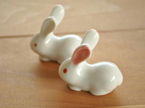 Clay Rabbit, Handmade Rabbit, Porcelain Animal, Sculpture Art Clay, Diy Air Dry Clay, Organic Ceramics, Whimsical Gifts, Kawaii Style, Clay Art Projects