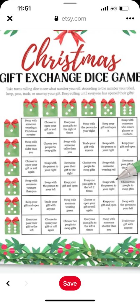 Christmas Vacation Drinking Game, Gift Exchange Dice, Funny Christmas Party Games, Rolling Dice, Christmas Gift Exchange, Drinking Game, Christmas Party Games, Dice Games, Christmas Vacation