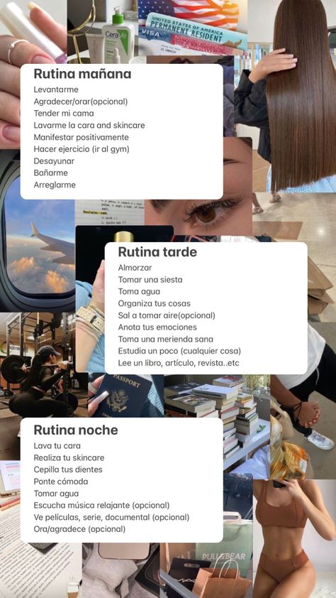 Rutinas vacaciones 
Rutinas 
Cronogramas Glow Ups, Glow Up, Life Routines, Routine Planner, Glow Up Tips, Shadow Work, Self Care Activities, Good Habits, Spirituality Energy