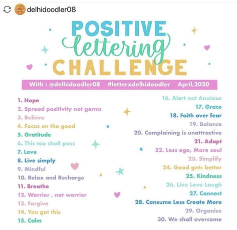 Hand Lettering Challenge, Challenge 30 Day, Pen Lettering, Brush Pen Lettering, Photo A Day Challenge, Bullet Journal Ideas Templates, Journal Challenge, Art Challenges, Creative Journaling