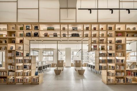 New Taipei City Library Taishan Branch / A.C.H Architects | ArchDaily Reading Room Design, Bookstore Design, Library Plan, Government Building, Museum Exhibition Design, Lounge Interiors, Mini Library, New Taipei City, Library Architecture