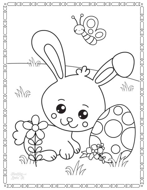 Cute Easter Coloring Pages, Easter Coloring Pages Printable, Easter Coloring Sheets, Easter Bunny Colouring, Free Kids Coloring Pages, Free Preschool Printables, Easter Coloring, Bunny Coloring Pages, Easter Printables Free