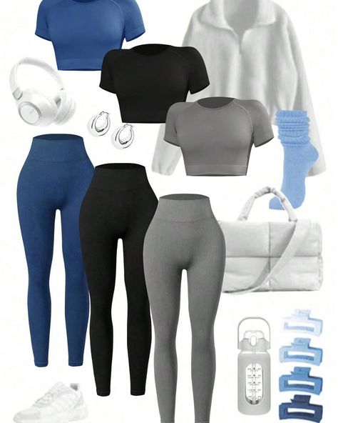 ✨Pre-order only, S(8) - L(12/14)✨ Cute Gym Sets, Outfits Para Gym, Feminine Fitness, Sport Set Women, Stylish Gym Outfits, Best Yoga Clothes, Gym Leggings Women, Gymwear Outfits, Plain Leggings