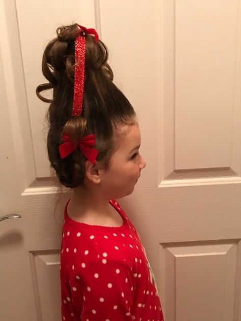 Cindy Lou Hair, Who Hair, Cindy Lou Who Hair, Whoville Hair, Girls Hairdos, Cindy Lou Who, Costumes Diy, Cindy Lou