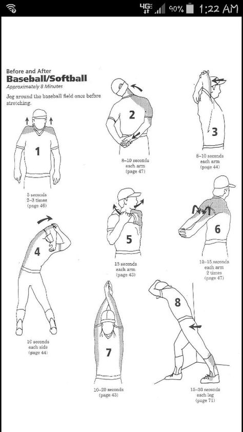 Softball stretches Baseball Workouts, Softball Workouts, Ball Workouts, Softball Pitcher, Baseball Tips, Softball Drills, Baseball Drills, Basketball Tricks, Softball Pitching