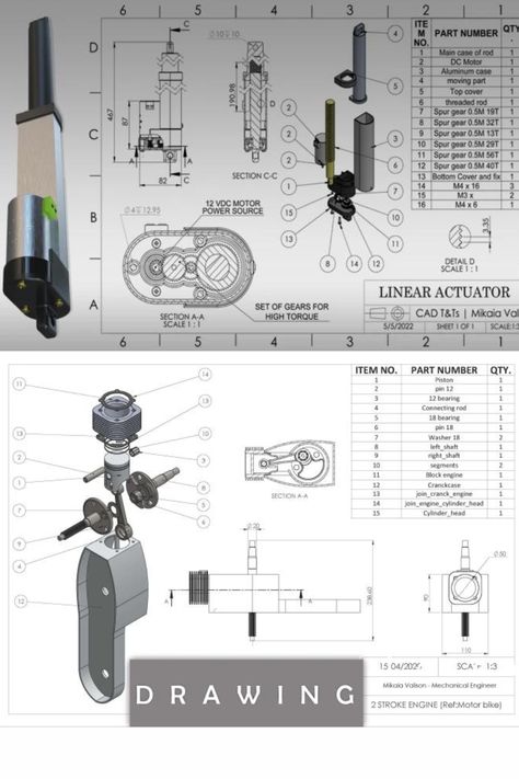 Assembly Drawing Mechanical, Abandoned Laboratory, Mechanical Engineering Design, Autodesk Inventor, Computer Aided Design, Mechanical Design, Mechanical Engineering, Engineering Design, Technical Drawing