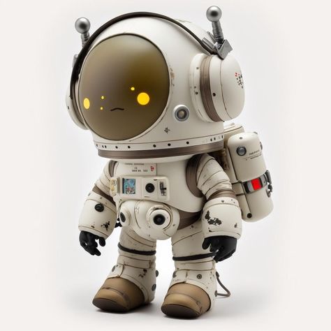 Robot Astronaut, Astronaut Mascot, Astronaut Character, Robot Reference, Space Boots, Runner Games, Robot Cartoon, Toy Sculpture, Picture Collage Wall