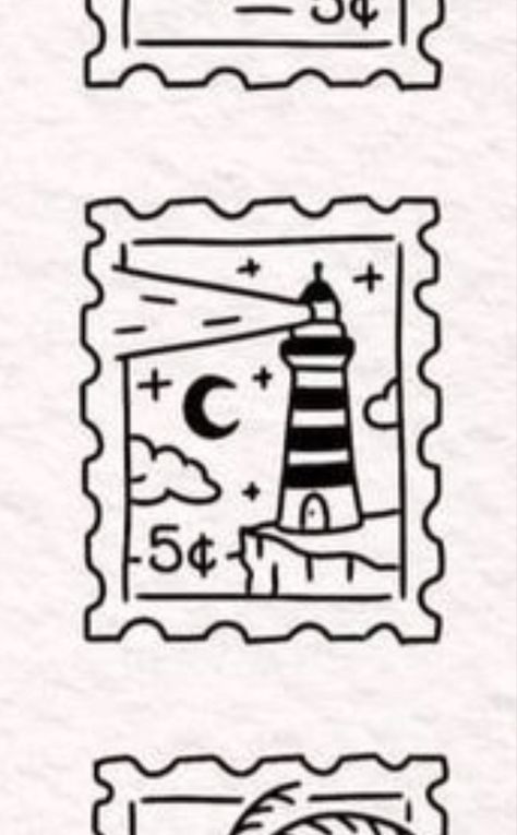 Stamp Tattoo Lighthouse, East Coast Tattoo Ideas, Lighthouse Tattoo Ideas, Maine Stamp Tattoo, Ocean Stamp Tattoo, American Traditional Lighthouse, Michigan Stamp Tattoo, East Coast Tattoo, Light House Tattoo