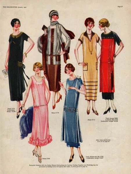 The Delineator January 1925 1925 Fashion, Roaring 20s Fashion, 1920s Looks, 1920s Fashion Women, Patron Vintage, 1920's Style, 1920's Fashion, Vintage Brides, 1920s Style