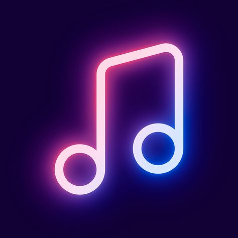 Neon App Icons Music, Neon App Icons, Music Note Logo, Note Icon, Neon Music, Iphone Music, Neon Style, Neon Logo, Neon Fashion