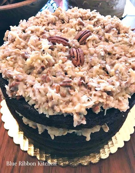 Blue Ribbon Kitchen: The Cake That Changed Everything: German Chocolate Cake German Chocolate Frosting, Baking Competition, Blue Ribbon Recipes, Ribbon Cake, Chocolate Lava Cake, German Chocolate Cake, Chocolate Dessert Recipes, German Chocolate, Lava Cakes