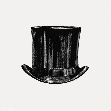 Vintage top hat illustration | Free download under CC Attrib… | Flickr Top Hat Drawing, Crown Illustration, Hat Illustration, Hat Vector, The British Library, Vintage European, Vintage Icons, British Library, European Vintage