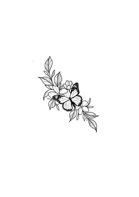 Butterfly Ankle Tattoos, Floral Back Tattoos, Inner Arm Tattoos, Butterfly Wrist Tattoo, Waist Tattoos, Cool Tattoo Drawings, Ankle Tattoos For Women, Small Pretty Tattoos, Petite Tattoos