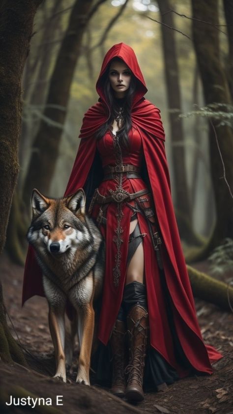 Grimm Characters, Dark Red Riding Hood, Gothic Red Riding Hood, Red Riding Hood Cosplay, Red Riding Hood Wolf, Red Riding Hood Art, Hood Fan, Wolf Costume, Red Riding Hood Costume