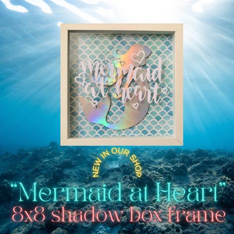 Scale Background, Heart Shadow, Shadow Frame, Mermaid Party Decorations, Mermaid Theme Birthday, Heart Wall Decor, Mermaid Theme, Heart Wall, Beautiful Stickers