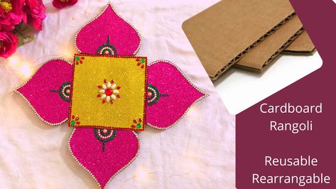 Hi, everyone as diwali is near the corner i am sharring cardboard rangoli\ reusable rangoli \ rearrangeable rangoli....... Cardboard Rangoli Diy, Rangoli On Cardboard, Cardboard Rangoli, Diy Rangoli, Acrylic Rangoli, Rangoli Patterns, Rangoli Ideas, Hand Crafts For Kids, Hand Crafts