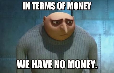 In terms of money we have no money | Best of funny memes No Money Meme, Money Meme, Miss Piggy, No Money, Have A Laugh, Despicable Me, Bones Funny, Movie Quotes, The Words