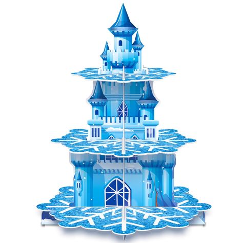 PRICES MAY VARY. Frozen Centerpieces Theme Design: this frozen cupcake stand design has ice castle and snowflakes, perfect for hosting a winter atmosphere party, frozen cupcake stand is the best choice. High Quality: This cake tower is made of high quality sturdy cardboard, waterproof and reusable, can hold many party desserts, with double-sided printing process, not easy to bend or collapse, easy to clean, lightweight and easy to move. Definitely a highlight and good helper in the party. Produc Frozen Bday Party Ideas Decorations, 5th Frozen Birthday Party, Frozen 3rd Birthday Party Decoration, Frozen Toddler Birthday Party, In Two The Unknown Frozen Birthday, Elsa Theme Birthday, Frozen 2nd Birthday Party, Frozen 5th Birthday Party, Frozen 3rd Birthday Party