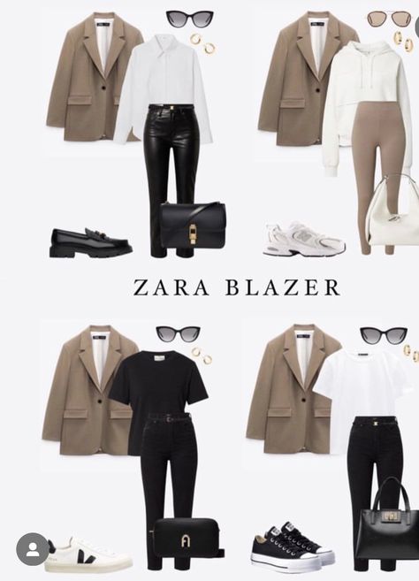 Zara Beauty, Boss Fashion, Capsule Wardrobe Casual, Fashion Capsule Wardrobe, Winter Fashion Outfits Casual, Zara Outfit, Zara Blazer, Capsule Outfits, Zara Fashion