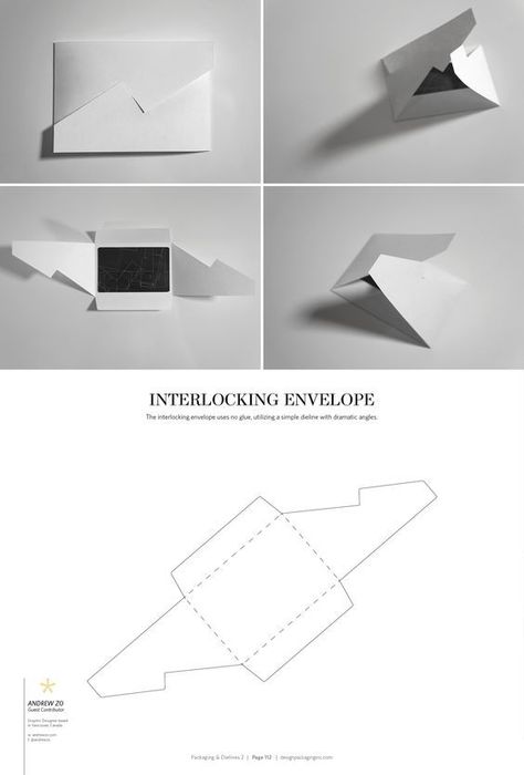 Interlocking Envelope – FREE resource for structural packaging design dielines Interlocking Envelope, Envelope Packaging Design, Envelope Dieline, Structural Packaging, Packaging Dielines, Packaging Envelope, Envelope Packaging, Buch Design, Packaging Diy