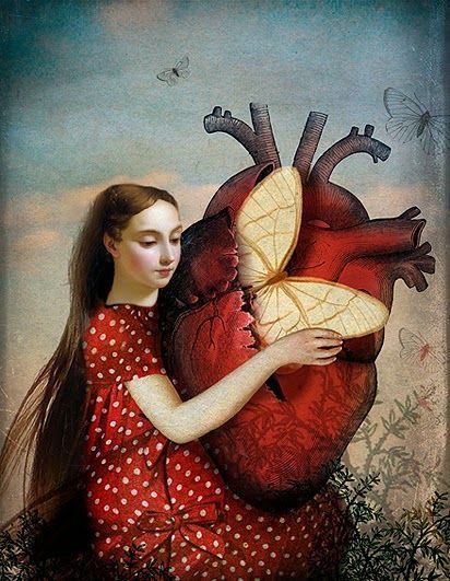 Christian Schloe, Illustration Kunst, Art Et Illustration, Pop Surrealism, Arte Fantasy, Art And Illustration, Anatomy Art, Heart Art, A Butterfly