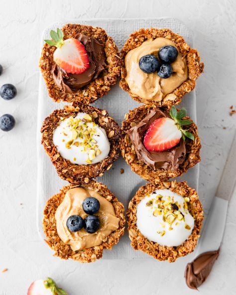 Granola Cups Breakfast Granola Cups, Simple Granola, Granola Cups, Easy Granola, Packaged Food, The Breakfast, Natural Food, Granola, Whole Food Recipes