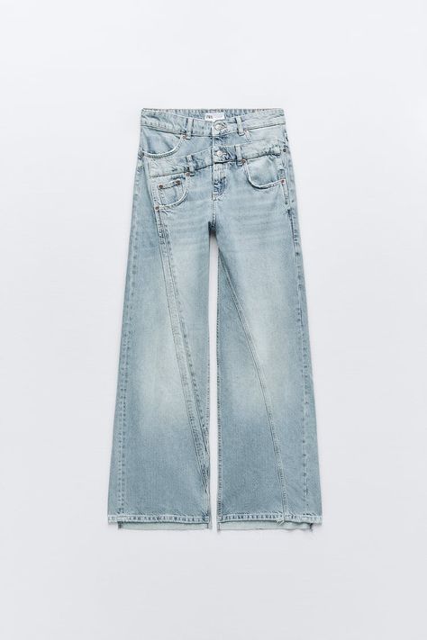 Zara Jeans, Zara Pants, 2024 Collection, Asymmetric Hem, Wide Leg Jeans, High Waist Jeans, Fashion Inspo Outfits, Style Guides, Design Details