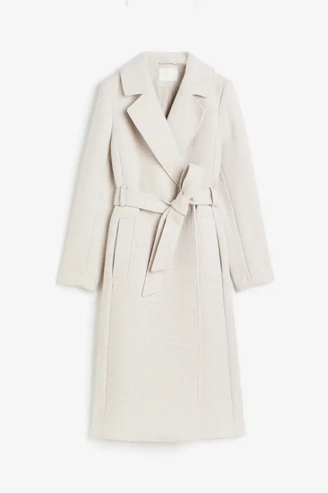 34 Chic New Items I'm Ordering to Look Rich This Fall | Who What Wear Tie Belt Coat, Belt Coat, Black Leather Shorts, Long Black Coat, Trendy Outfits Winter, Fitted Coat, Beige Coat, Single Breasted Coat, Fall Capsule Wardrobe