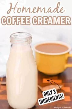 Healthier Homemade Coffee Creamer, Coffee Creamer Recipes Homemade, Simple Coffee Creamer, Coffee Creamer Homemade Non Dairy, Diy Dairy Free Coffee Creamer, Homemade Coffee Creamer Dairy Free, Homemade Dairy Free Coffee Creamer, Homemade Coffee Creamer Healthy, Home Made Coffee Creamer