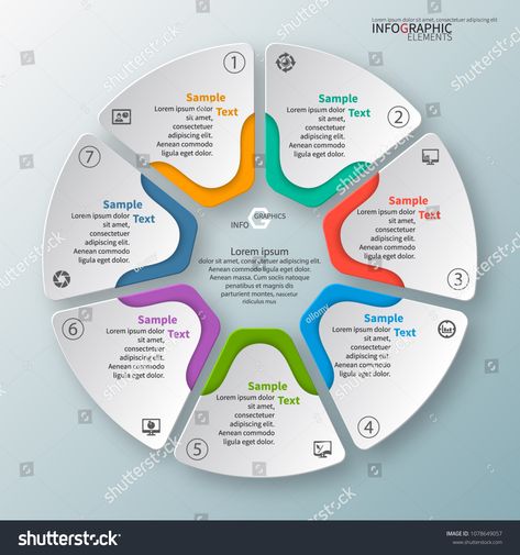 7 Elements, Infographic Elements, Text Graphics, 3d Background, Business Infographic, Vector Character, 3d Paper, Abstract 3d, Business Template