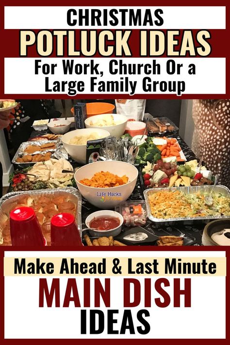 Dish To Feed A Crowd Easy Recipes, What To Make For Family Gatherings, Food For Large Groups Parties, No Prep Potluck Ideas, Main Dish For A Crowd Parties, Work Luncheon Food Ideas, Office Luncheon Ideas Food, Fast Potluck Recipes, Ideas For Christmas Potluck