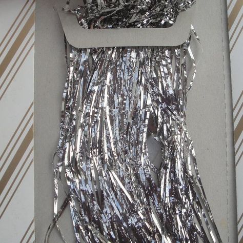 1 German Real Lead Christmas Tree Tinsel Icicles Stanniol lametta Old Fashioned Foil Christmas Tree, Christmas Tree Tinsel, Tree Tinsel, Led Christmas Tree, Silver Christmas Tree, Gift Wrap Paper, Paper Store, Silver Christmas, Pretty Gift